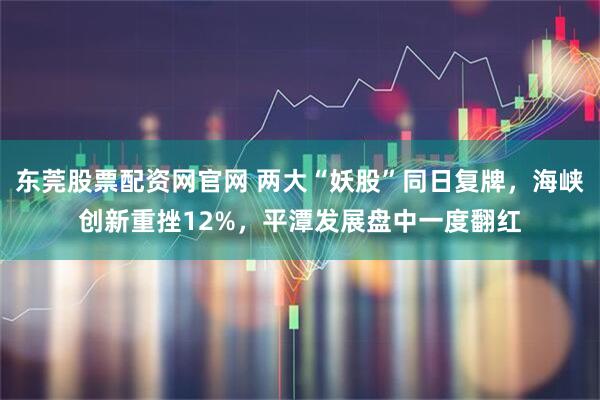 东莞股票配资网官网 两大“妖股”同日复牌，海峡创新重挫12%，平潭发展盘中一度翻红